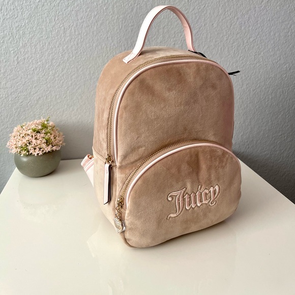 Juicy Couture Handbags - Juicy couture Tan Velour backpack